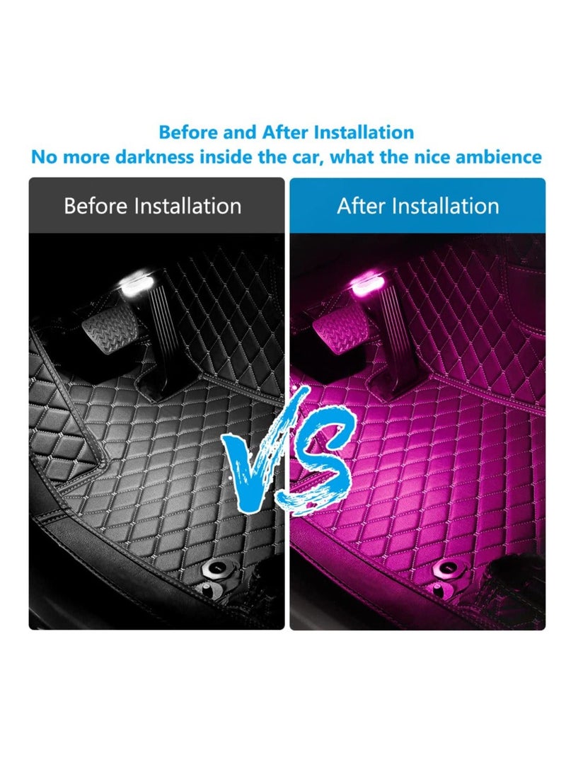 Loquat Interior Car Lights, 2 Pack Car Atmosphere Lights, Rechargeable LED Touch Lights, 7 Colors - 3 Lighting Effects, Unlimited DIY Color Car Decorative Lights for Car, Home, Party - Image 4