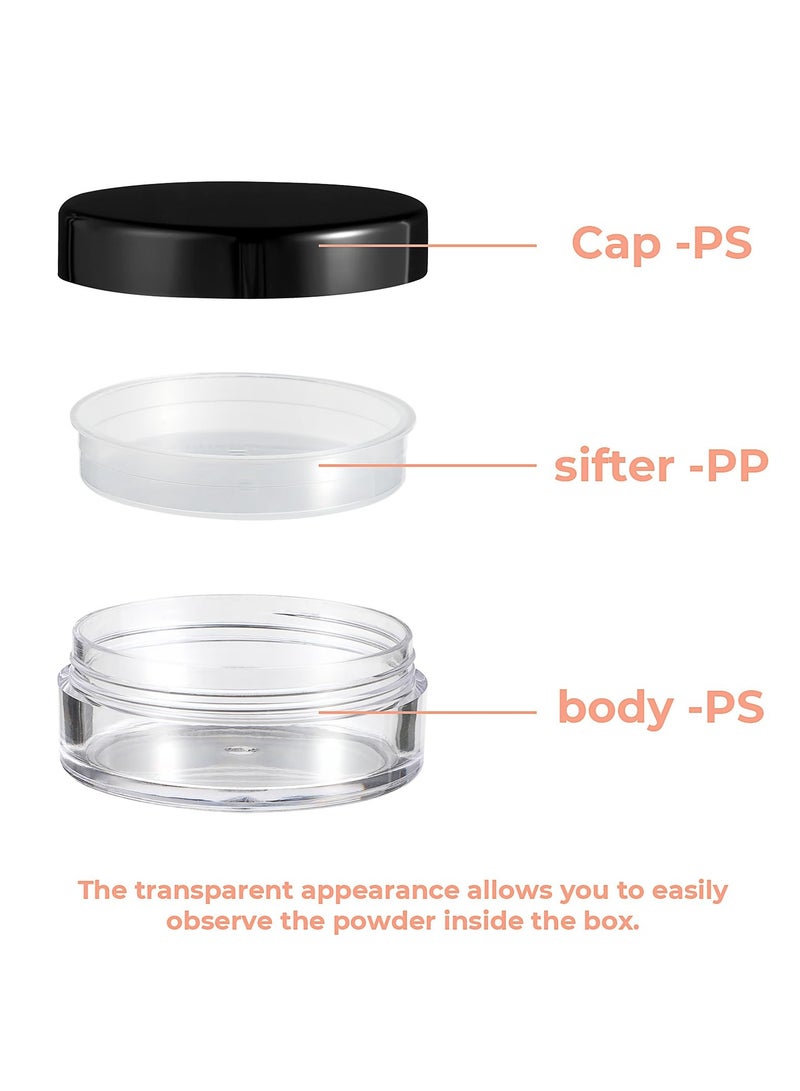 SUNSAR 4Pcs Loose Powder Travel Empty box DIY Empty Makeup Refillable Powder Container 10ml/0.34oz - Image 2