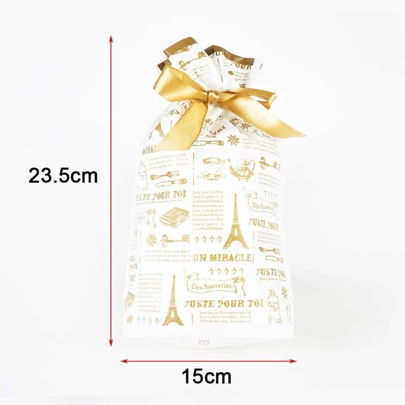 Chocozone Pack of 50 Nylon Guddy Party Favor Bags - Cookie And Chocolate Pouches For Birthday Return Gifts (15cm*23cm) - Image 2