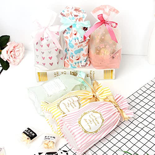 Chocozone Pack of 50 Nylon Guddy Party Favor Bags - Cookie And Chocolate Pouches For Birthday Return Gifts (15cm*23cm) - Image 5