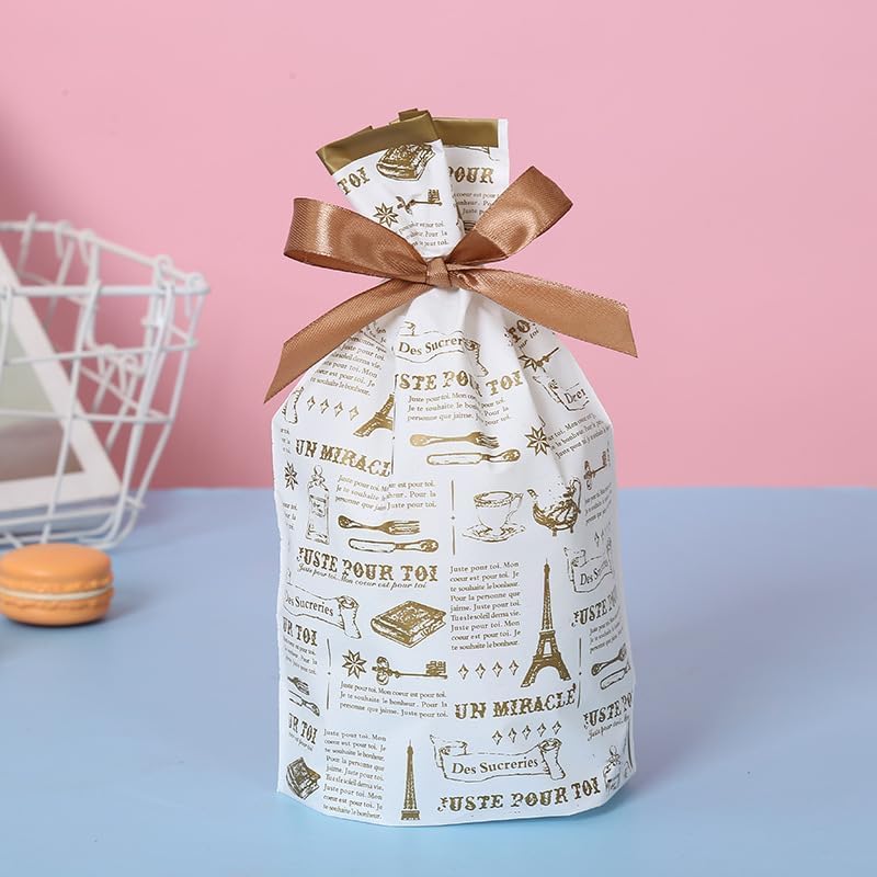 Chocozone Pack of 50 Nylon Guddy Party Favor Bags - Cookie And Chocolate Pouches For Birthday Return Gifts (15cm*23cm) - Image 1