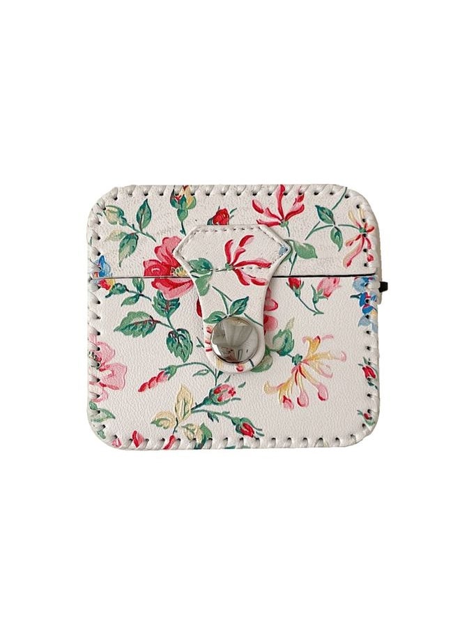 Generic - Case Cover For AirPods 3 White Floral PU Leather Wireless Earphone Case - Image 1