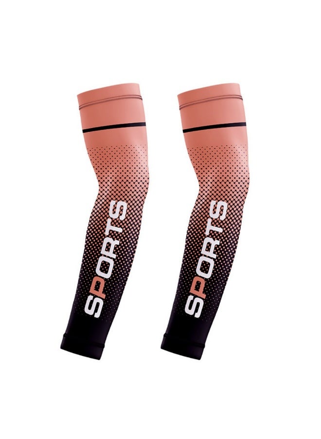 Men's Women's Ice Silk UV Sunscreen Arm Sleeves with Face Towel for Outdoor Cool Sports Driving Cycling - Image 3