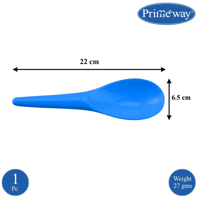 Primeway وعاء طهي الأرز في الميكروويف سعة 2.7 لتر من البولي بروبيلين مع ملعقة تقديم (أزرق) - Image 4