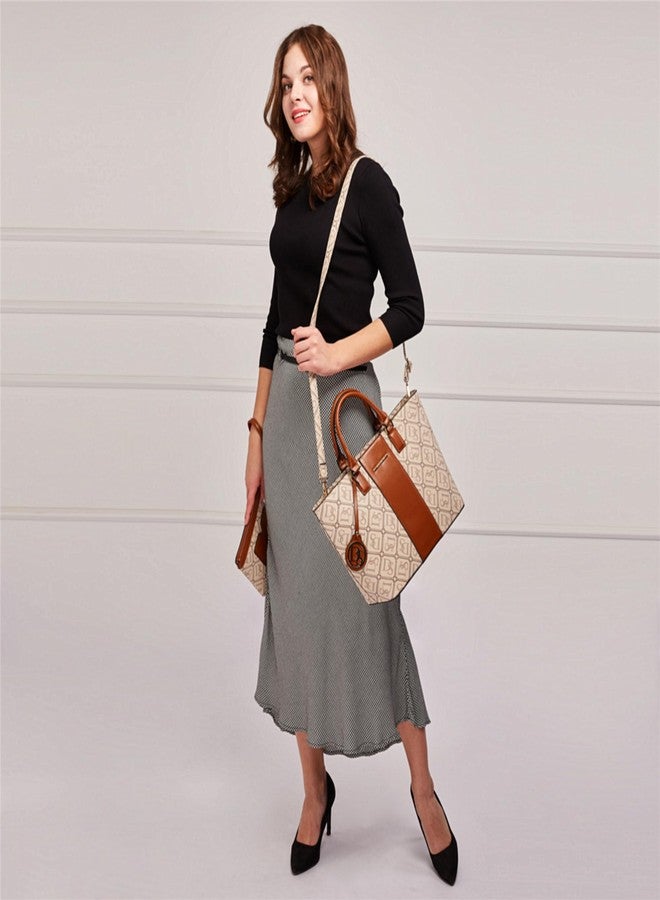 داسين حقيبة يد نسائية من داسين، حقيبة كتف، حقيبة عمل، حقيبة يد كبيرة مع حقيبة يد صغيرة متناسقة - Image 2