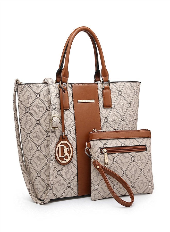 داسين حقيبة يد نسائية من داسين، حقيبة كتف، حقيبة عمل، حقيبة يد كبيرة مع حقيبة يد صغيرة متناسقة - Image 1