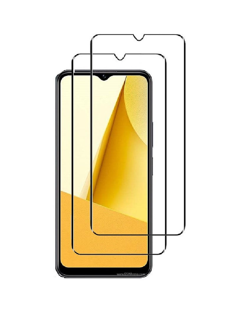 Super 2 Pieces Tempered Glass Screen Protector 5D Designed For vivo Y16 Full Glue Edge to Edge Full Screen Coverage And Bubble Free - Image 1