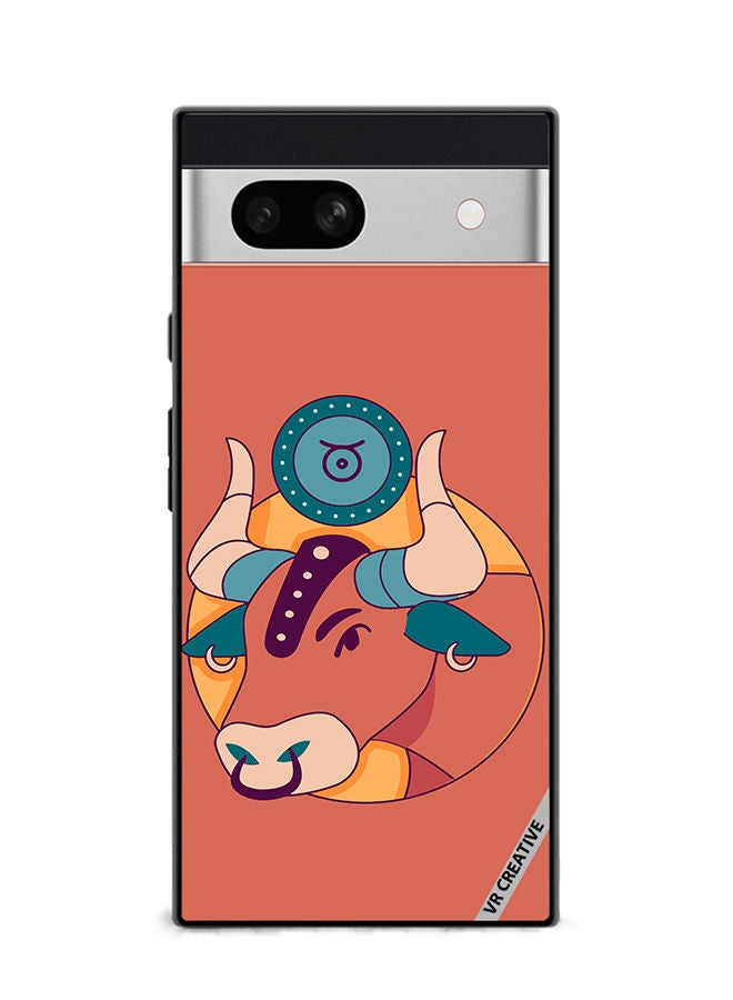 VR CREATIVE Protective Case Cover For Google Pixel 7a Ox Zodiac Signs Design Multicolour - Image 1