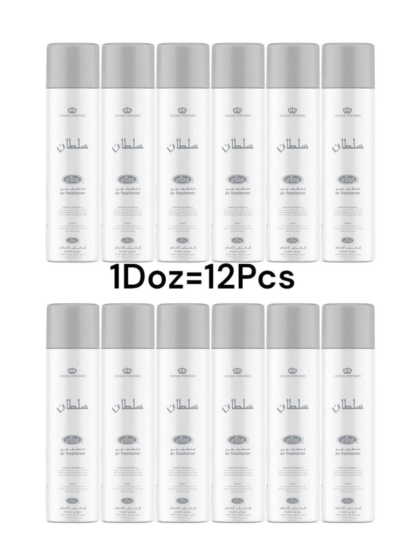 Al Rehab Sultan, a luxurious air freshener for home and offices, 300 ml * 12 packs 