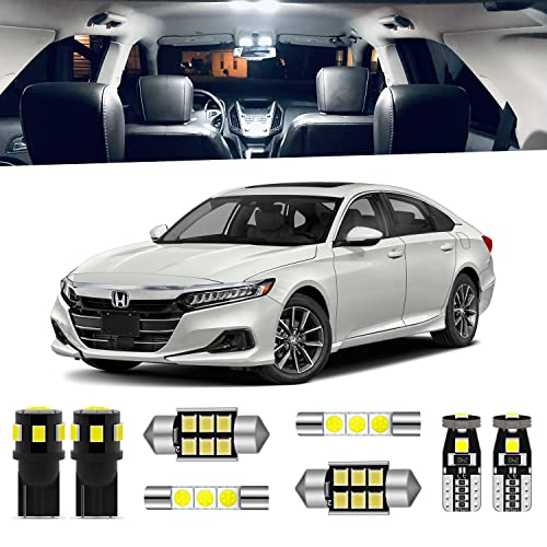 ENDPAGE 14Pieces Accord LED Interior Light Kit for Honda Accord 2013 2014 2015 2016 2017 2018 2019 2020 2021 2022 White 6000K Interior LED Lighting Package License Plate Lights Install Tool