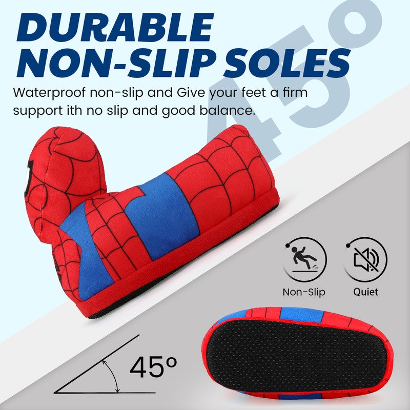 Lucky Kids Kids Cute Cartoon Plush Slippers – Soft Warm Fuzzy Indoor Shoes with Anti-Slip Sole, Cozy Winter Slippers for Boys and Girls - Image 4