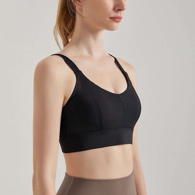Chuanton Sports Bra Vest Anti-Shock Fitness Yoga Top Women WX-202 black