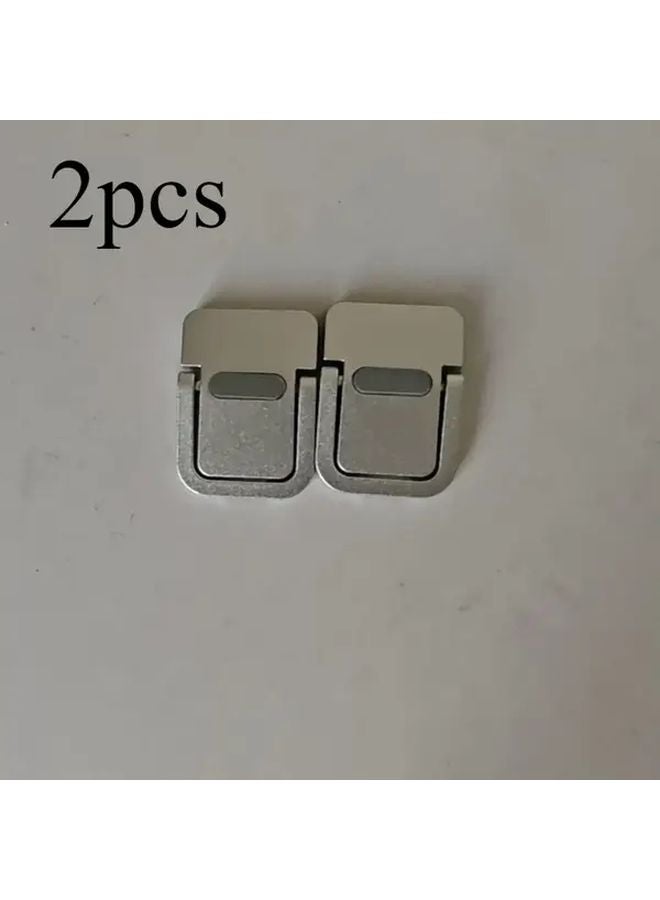 2pcs Silvery Portable Height Adjustable Laptop Stand Foldable Heat Dissipation - Image 2