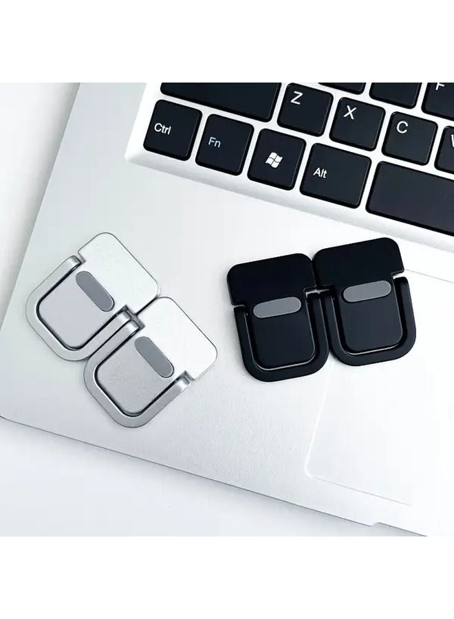 2pcs Silvery Portable Height Adjustable Laptop Stand Foldable Heat Dissipation - Image 5