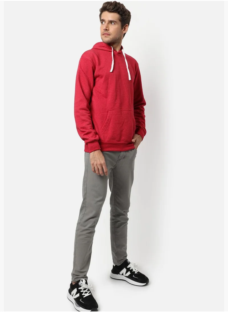 Campus Sutra Front Pocket Printed Hoodie