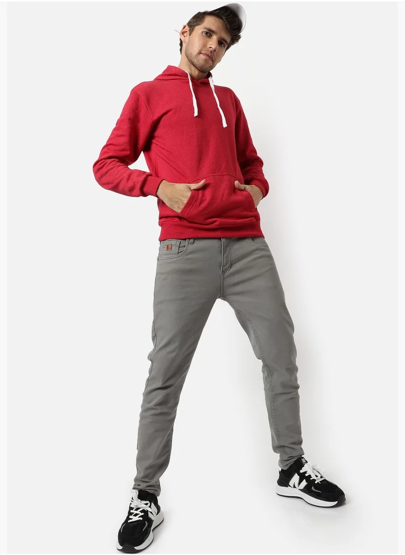 Campus Sutra Front Pocket Printed Hoodie
