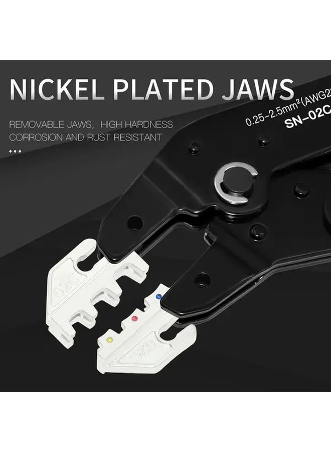 SN 02C Ratcheting Wire Crimper Pliers For Pre Insulated Terminals 23 13 AWG - Image 5