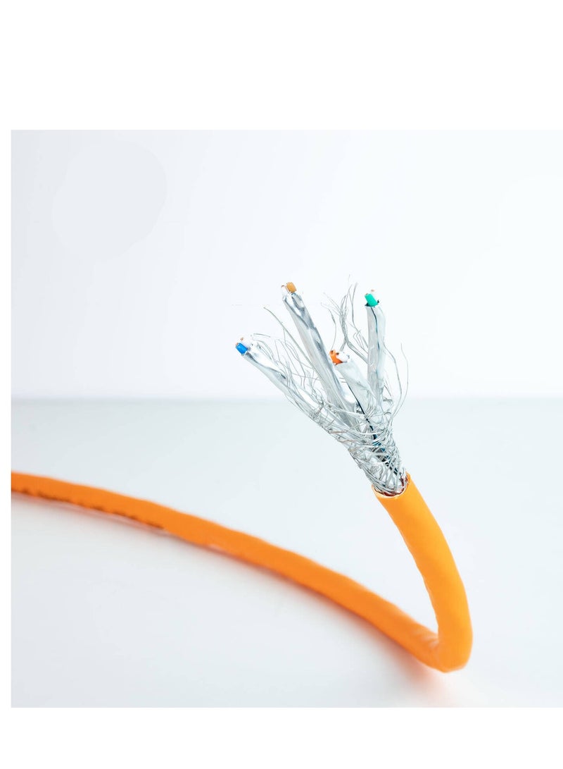 NEWSTAR SFTP CAT7 Ethernet Cable, 8x0.57±0.005mm CCA Conductor, 0.96±0.1mm HDPE Insulation, Al Foil+64+0.12Al Braiding Cover Shield, PVC, 305 Meters, Orange | 320-SFTP-CAT7 - Image 2