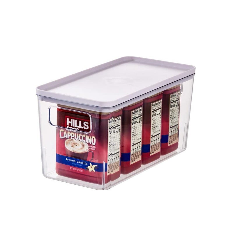Rosanna Pansino x iDesign Recycled Plastic Kitchen Storage Bin with Lid Clear BinLavender Sprinkles Lid 6 x 12 x 6
