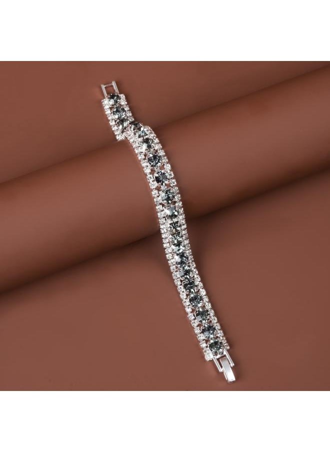 NIBEMINENT Of Crystal Jewelry New Fashion Bride Full Diamond Bracelet Wedding Clothing Accessories Live Generation 