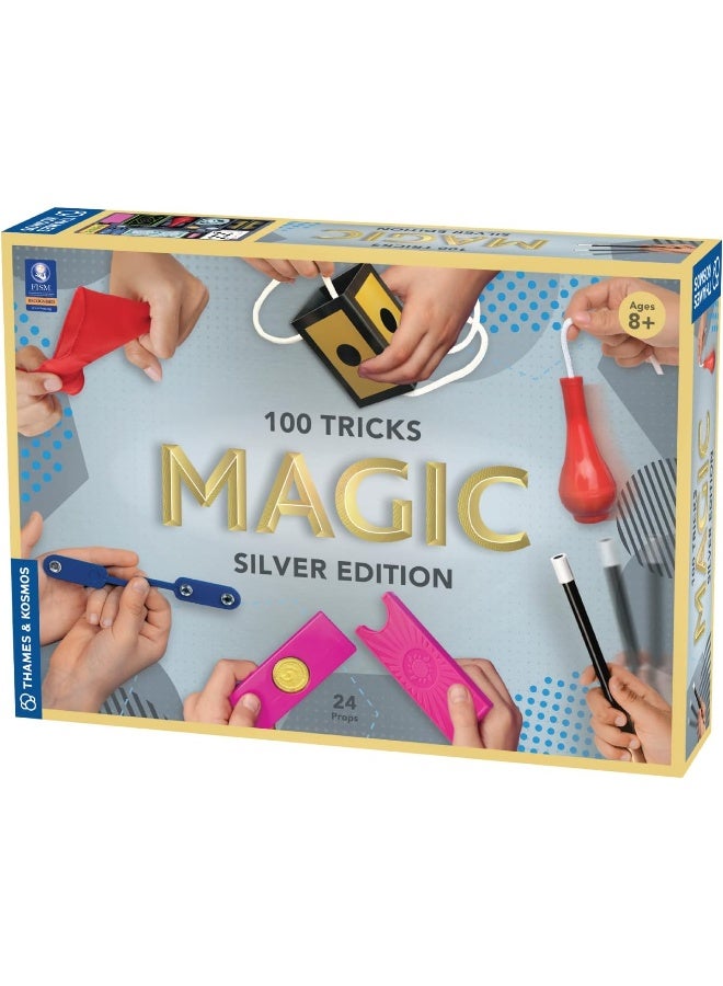 Thames & Kosmos Magic: Silver Edition, Kit to Learn 100 Magic Tricks, Contains 24 Magic Props, Magic Set for Adults and Kids, Age 8+ - Image 1