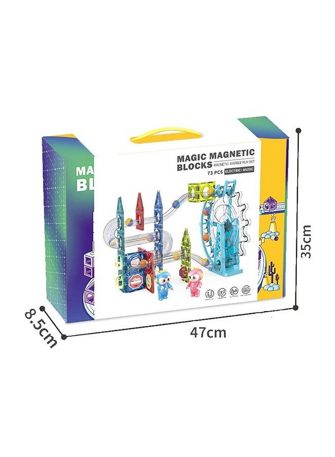 Magicwand 73 Pcs 3D Magical Magnetic Construction STEM & STEAM Light Blocks & Race Track for Kids【Pack of 1 Set】【Multi-Colored】 - Image 5
