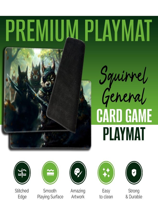 Digital Sorcery Studio Card Game Playmat - Premium Stitched Edge - Perfect for MTG Commander Decks (Squirrel General) - Image 2
