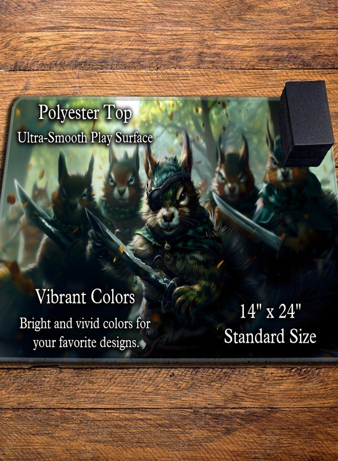 Digital Sorcery Studio Card Game Playmat - Premium Stitched Edge - Perfect for MTG Commander Decks (Squirrel General) - Image 3