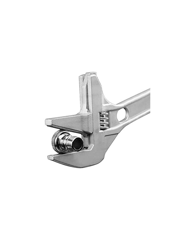 Excefore - Excefore Adjustable Wrench – 6 to 68mm Wide Opening Jaws Adjustable Spanner with Short Handle – Aluminum Alloy Light Weight Plumbers Spanner Nut Key Hand Tool for Bathroom, Washbasin etc - Image 1