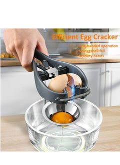 Y&D Egg Cracker Separator Tool, Handheld Opener with Yolk White Food Grade Eggshell Cutter Creative Kitchen Gadgets  - Image 2