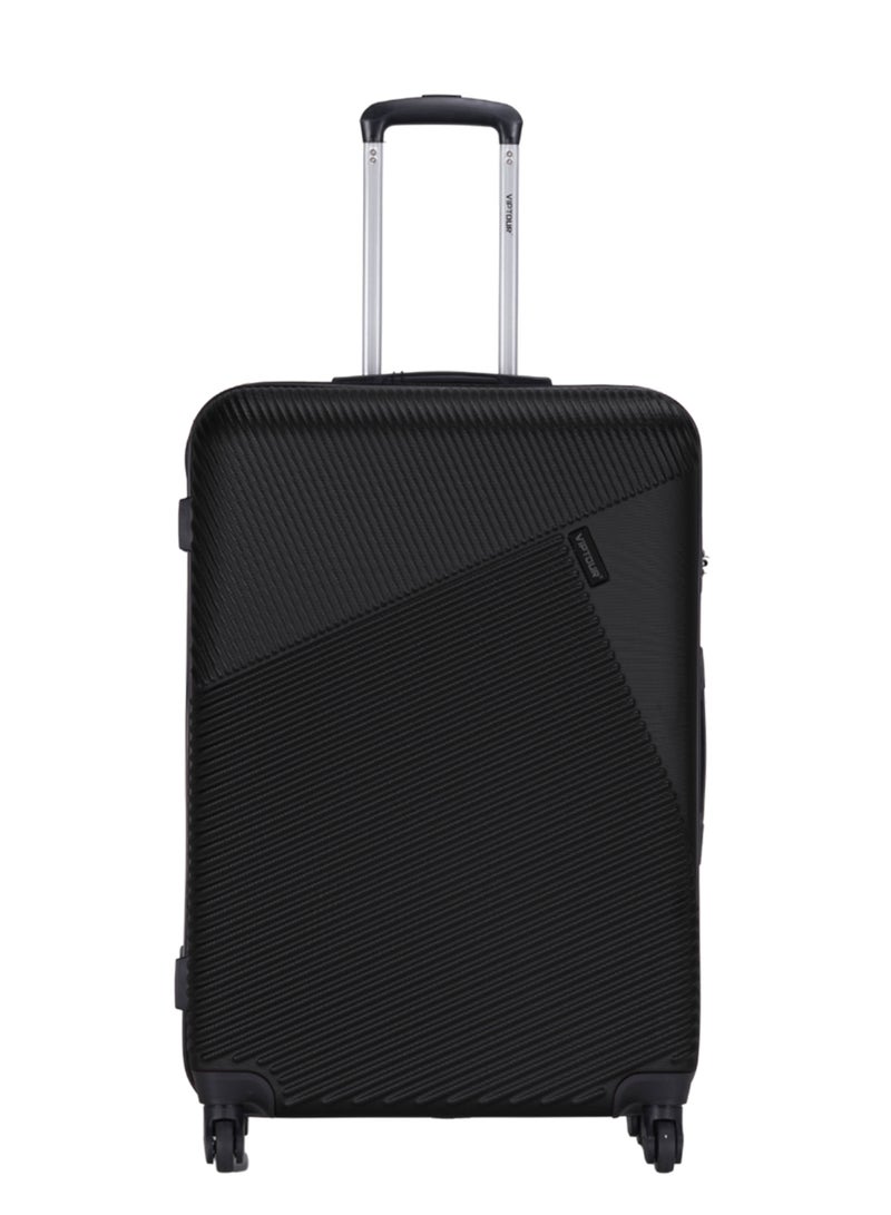 VIPTOUR 3-Piece ABS Hardside Trolley Luggage Set, Spinner Wheels with Number Lock 20/24/28 Inches - Black  - Image 2