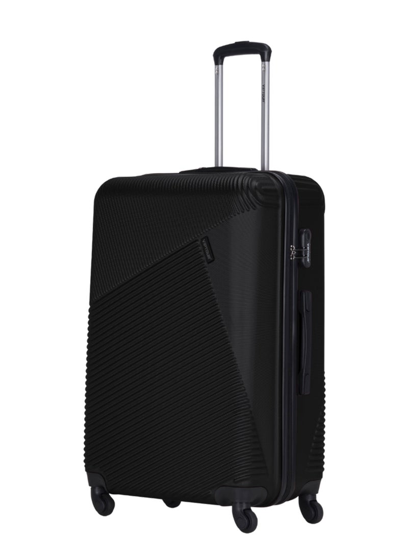 VIPTOUR 3-Piece ABS Hardside Trolley Luggage Set, Spinner Wheels with Number Lock 20/24/28 Inches - Black  - Image 5