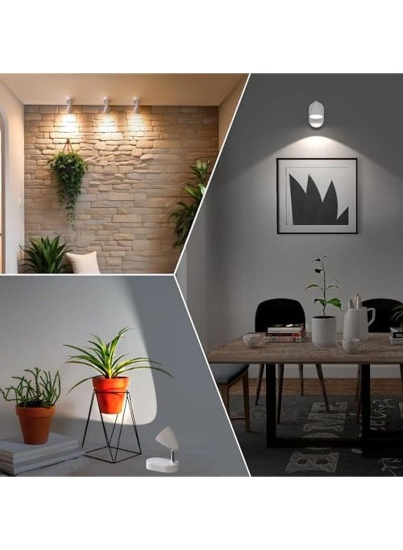 Luckam Rechargeable Indoor LED Spotlight with Remote, 3000K/4000K/6000K Magnetic Wireless Wall Light, with Adjustable Color Temperature, Controlled, Dimmable, Ideal for Paintings, Artwork, White - Image 4