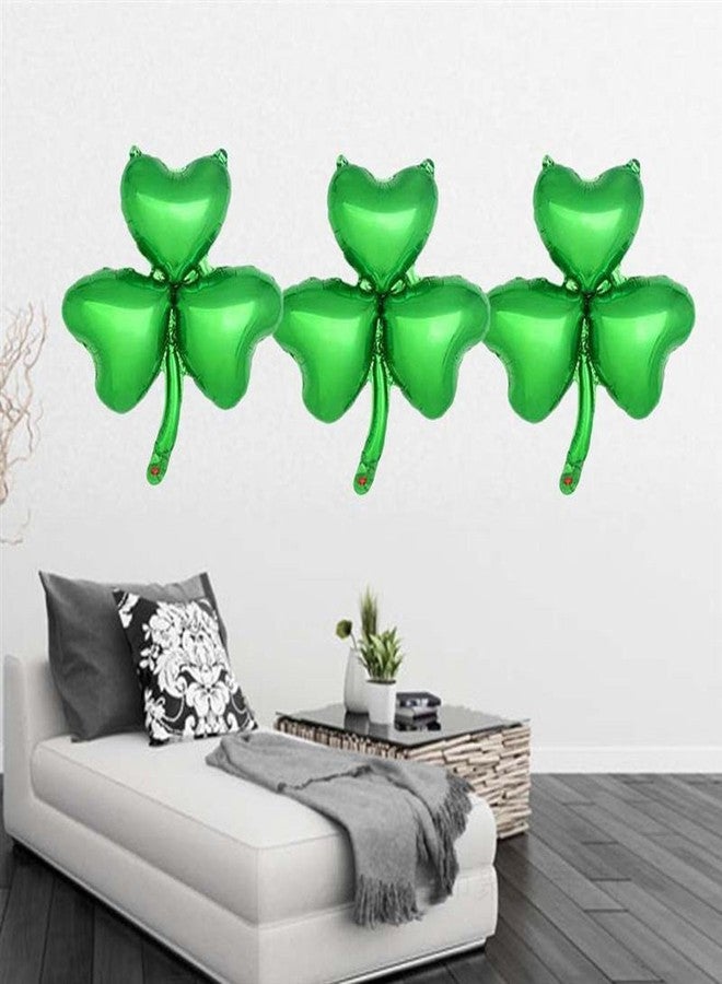 Soochat St. Patricks Day Shamrock Balloons Irish Balloons Clover Foil Balloons for Baby Shower Wedding Birthday St. Patricks Day Irish Party Decorations 10Pcs - Image 4