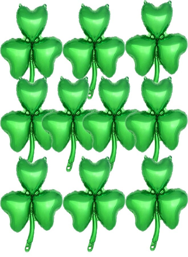 Soochat St. Patricks Day Shamrock Balloons Irish Balloons Clover Foil Balloons for Baby Shower Wedding Birthday St. Patricks Day Irish Party Decorations 10Pcs - Image 2