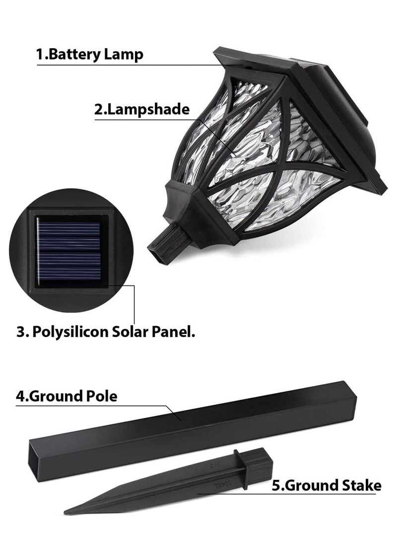 LEOKOR 6 Pack Solar Pathway Lights Outdoor LED Decorative Solar Garden Lights IP65 Waterproof Outdoor Lights Warm White  - Image 5