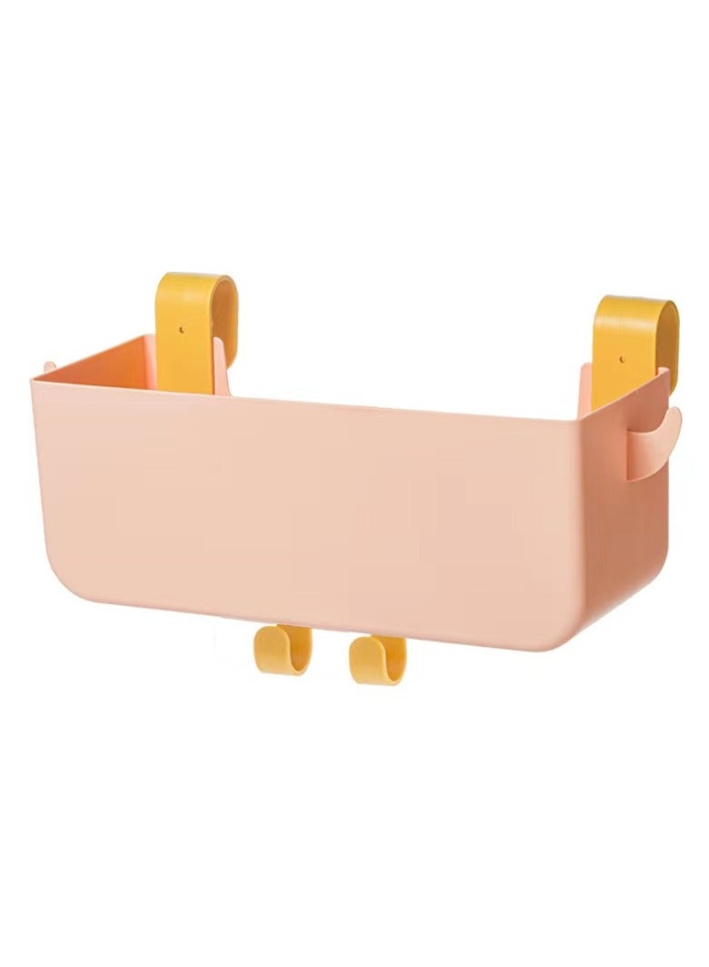 Arabest Bedside Organizer Hanging Caddy, Bunk Bed Shelf Plastic Storage Basket with Hooks for Dorm, Bathroom Handrail, Remote Holder, Bottles, Office Supplies  - Image 1