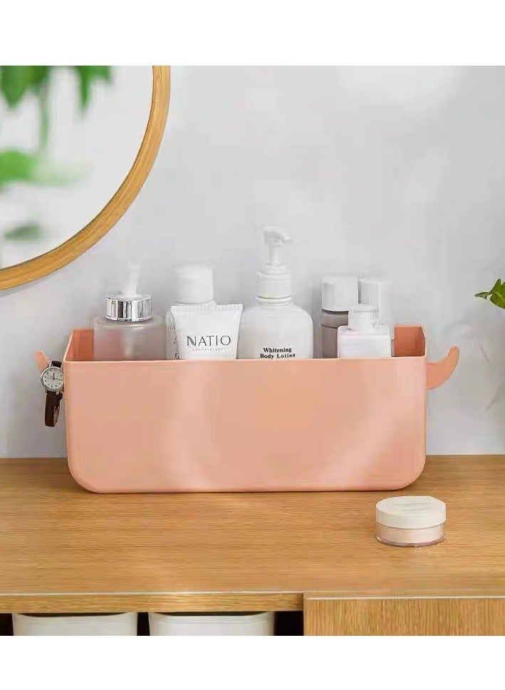 Arabest Bedside Organizer Hanging Caddy, Bunk Bed Shelf Plastic Storage Basket with Hooks for Dorm, Bathroom Handrail, Remote Holder, Bottles, Office Supplies  - Image 3