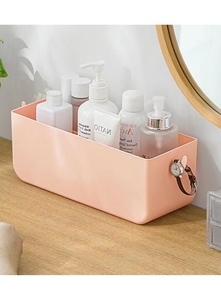 Arabest Bedside Organizer Hanging Caddy, Bunk Bed Shelf Plastic Storage Basket with Hooks for Dorm, Bathroom Handrail, Remote Holder, Bottles, Office Supplies  - Image 4