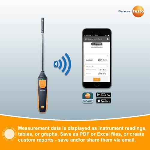 Testo Thermal anemometer with smartphone operation (0560 1405) - Image 5