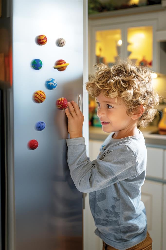 4M Mould & Paint Solar System Kit – Glow-in-the-Dark Planet Magnets & Badges for Kids - Image 4