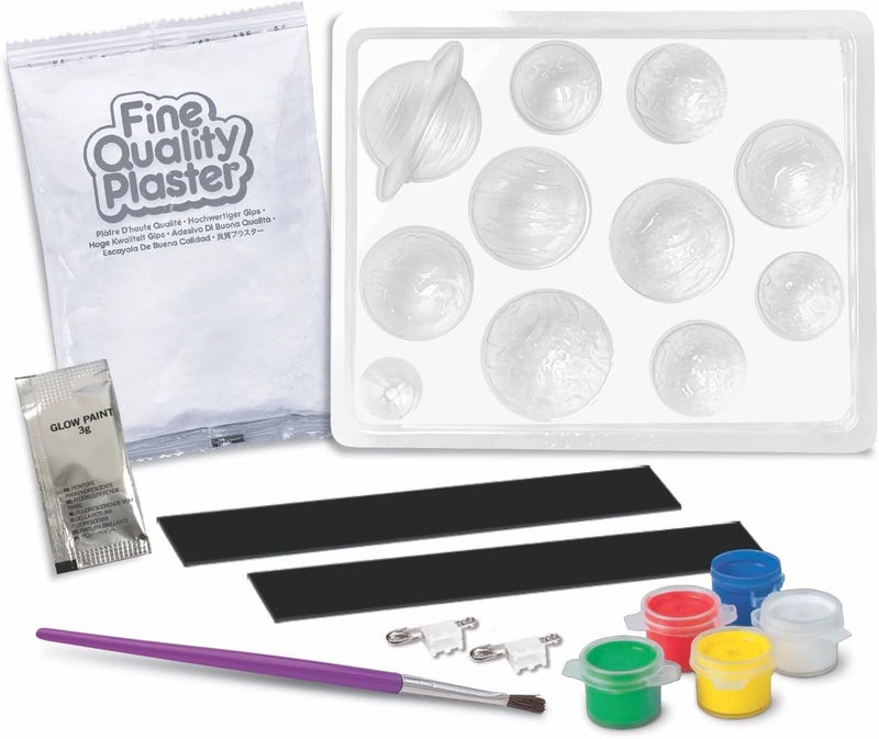 4M Mould & Paint Solar System Kit – Glow-in-the-Dark Planet Magnets & Badges for Kids - Image 2