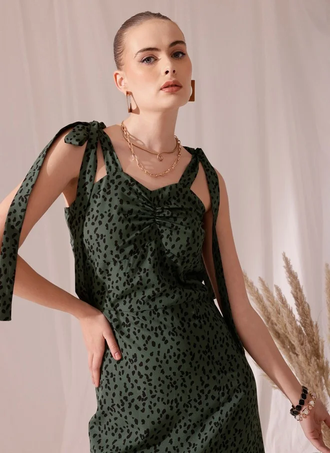 STREET 9 Animal Printed Midi Dress for Women