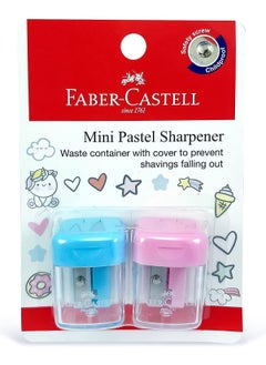 FABER-CASTELL 2-Piece Minibox Sharpener Assorted Colors  - Image 1