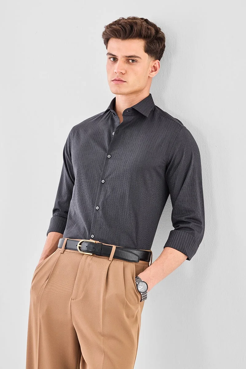 SNITCH Slim Fit Stripes Luxe Shirt