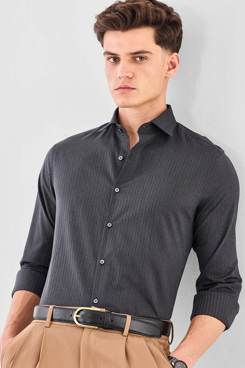 SNITCH Slim Fit Stripes Luxe Shirt