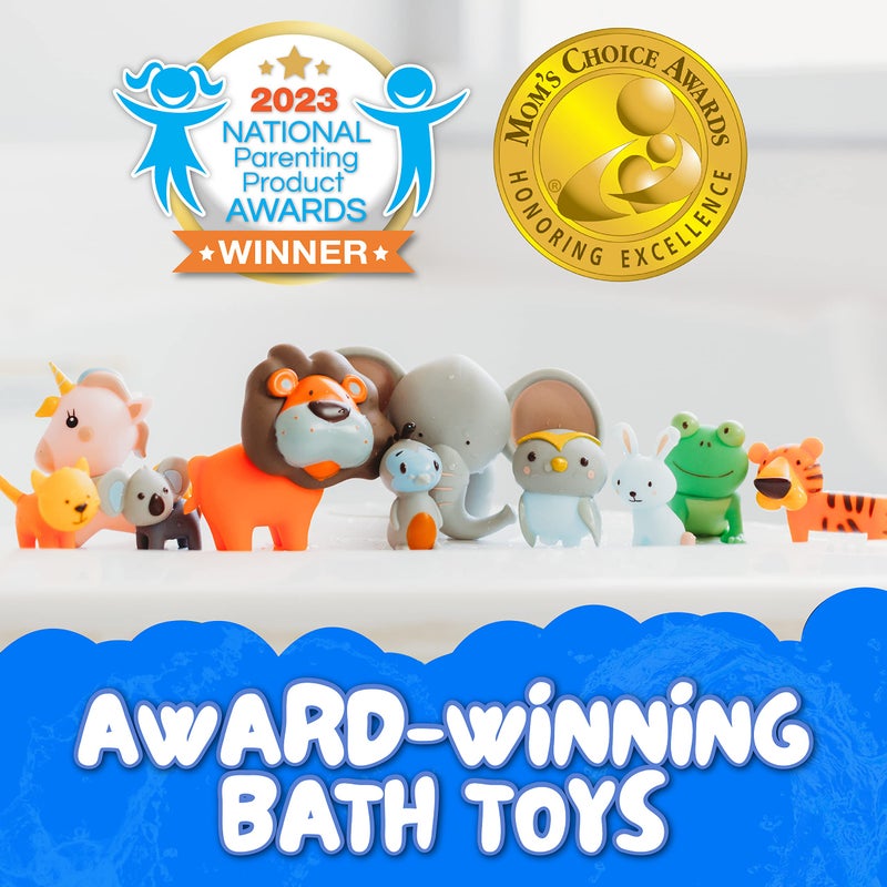 SplashEZ Bath Toys for Kids Ages 4-8, Kids Bath Toys for Boys, Mold Free Animals XL Bathtub Water Set for Children, Soft Durable, No Mold for Water Tub & Pool, Ages 0-1-3-4-5-6-8 - Image 5