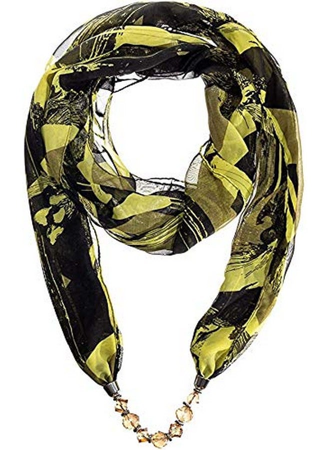 Magic MAGIC Girls Stylish Printed Scarf with Necklace pendant Beads Scarves Stole Dupatta (Multicolor,S09) - Image 1