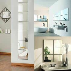 Decor1ders 6 Big Square Silver Mirror for Wall Stickers Large Size 15x15 Cm Acrylic Mirror Wall Decor Sticker for Bathroom Bedroom Living Room Decoration Items L6VeryBigSquareSilver