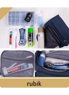 Toiletry Waterproof Men & Women Hanging Bag Nylon Travel Organizer Cosmetic Bag Necessaries Case Wash Toiletry Bag - Navy Blue - pzsku/Z0187AA158FEBB558F913Z/45/_/1684921266/7cca4835-37b5-47d1-99d3-6655d28df2bb